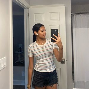 Women's Stripped Fitted Tee